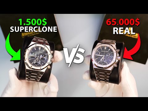 Real vs FAKE Audemars Piguet Royal Oak - 1500$ Super Clone AP Royal Oak - How to spot a FAKE AP