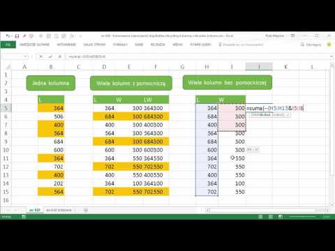 Excel 610 Kolorowanie Oznaczanie Duplikatów Dla Jednej Kolumny I