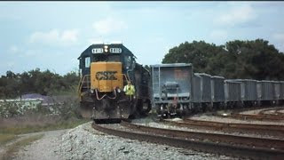 preview picture of video 'CSX Locomotive At Work Mulberry Yard'
