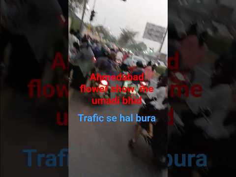 # traffic se rod jam for Ahmedabad flower festival & Kite festival