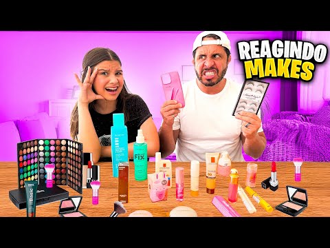 REAGINDO AS MAKES NOVAS DA CACAU *Meu pai confiscou?