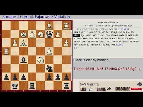NEW TRAPS in the Chess Opening || A51: Budapest Gambit, Fajarowicz Variation