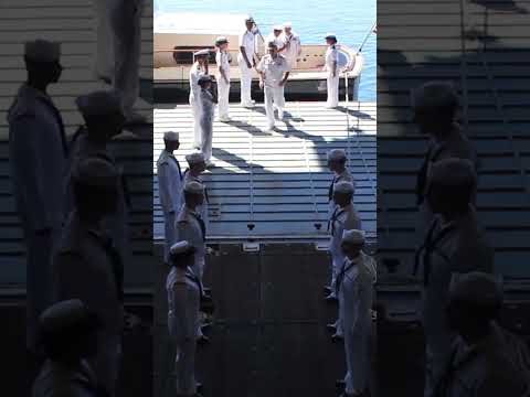 Admiral Arrives on Private Boat #military #navy #marines #usa