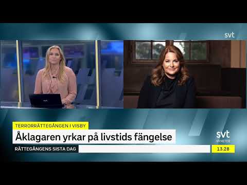 Nyheter direkt - Terrorrättegången i Visby avslutad (SVT 2022.11.15)