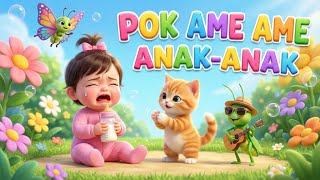 Download lagu Pok Ame Ame 🦋🦗🥛 | Lagu Anak Indonesia Populer | 3D Ceria mp3