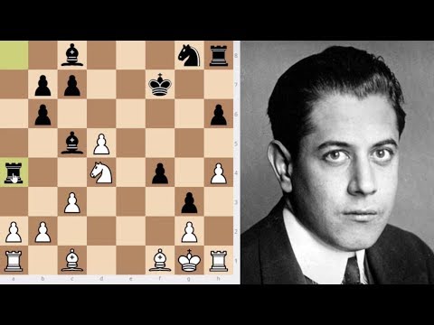 J. Corzo vs Capablanca - 13 Year Old Attacking Machine