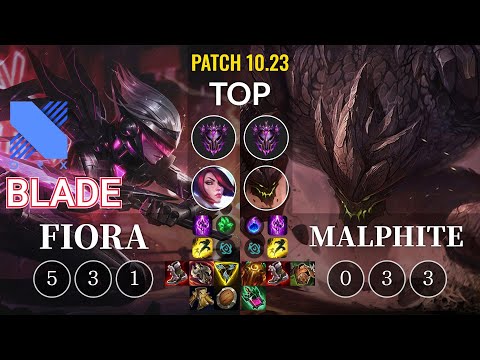 DRX Blade Fiora vs Malphite Top - KR Patch 10.23
