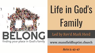 Life in God's Family