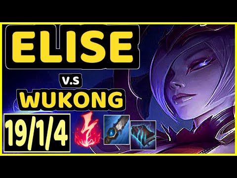 HARU (ELISE) vs WUKONG - 19/1/4 KDA JUNGLE CHALLENGER GAMEPLAY - KR