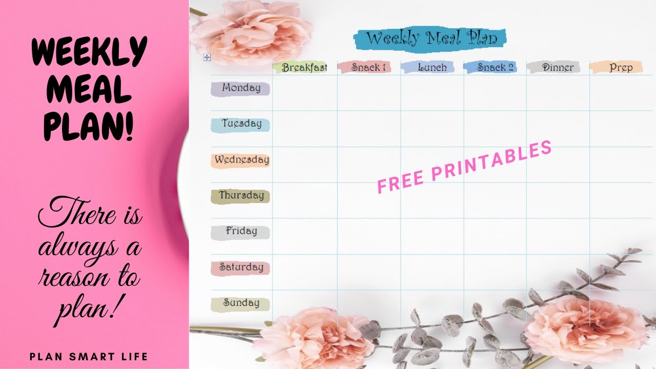 HOW TO MAKE WEEKLY MEAL PLANNER | Microsoft Word | Plan Smart Life