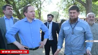 Рамзан Кадыров и Лев Кузнецов  побывали в поселке Ойсхара