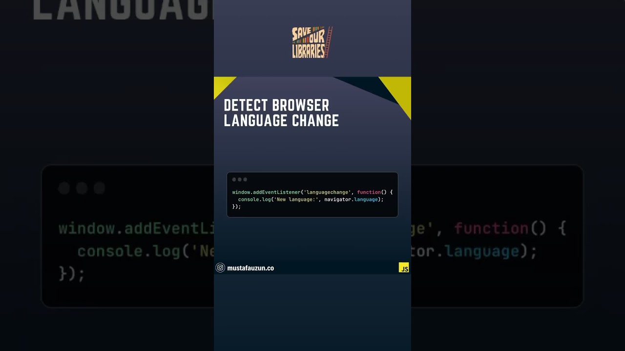 Javascript, Detect Browser Language Change #javascript
