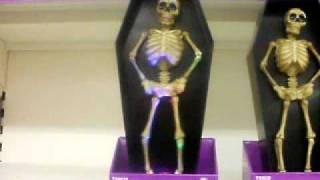 Hilarious dancing skeleton in Tesco.