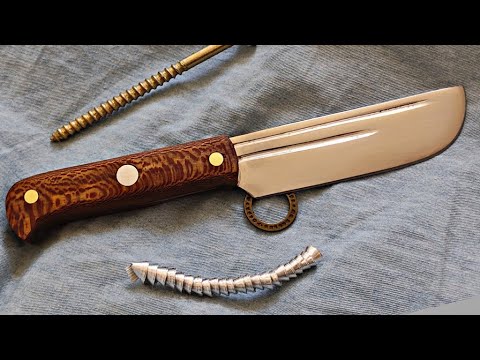 Knife making - I turn a old rusty persian knife into a beautiful knife