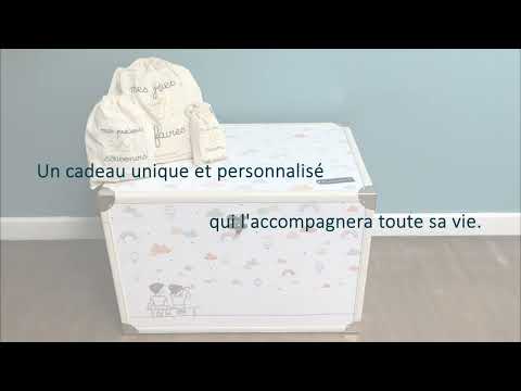 Boite à souvenirs offerte à la naissance d'un garçon : la bébéothèque Antoine