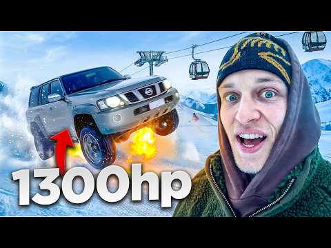 1300HP Nissan Patrol vs. Skislope! (Sent it too hard)