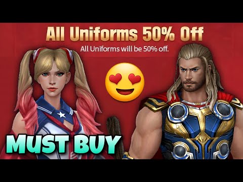 Must buy uniform in 50% all uniform sale || marvel future fight
