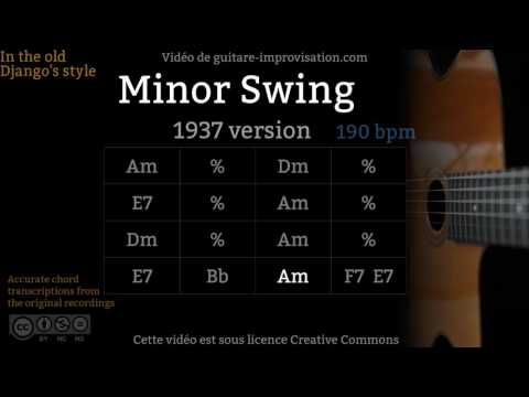 Minor Swing (190 bpm) (1937) - Gypsy jazz Backing track / Jazz manouche