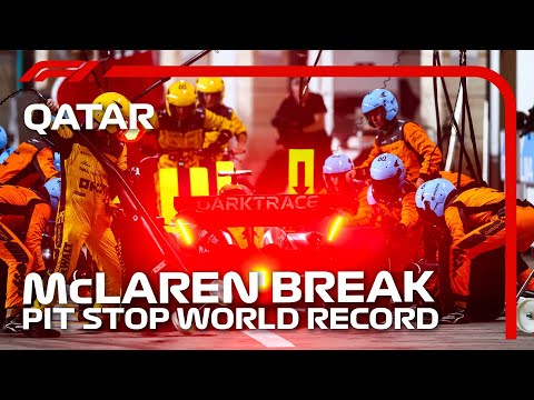 NEW PIT STOP WORLD RECORD! McLaren Service Lando Norris in 1.80s | 2023 Qatar Grand Prix | DHL