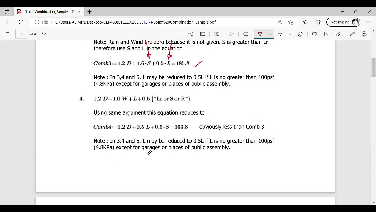 Load Combination SampleLRFD pdf