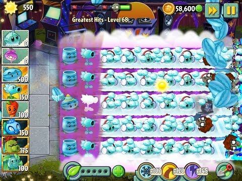 Plants vs Zombies 2 Greatest Hits Epic Hack - Level 68 - Iceberg Coming