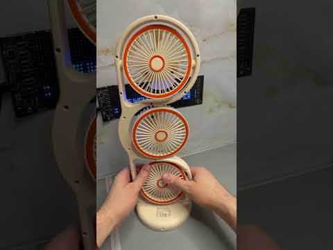Потрійний акумуляторний вентилятор 360° три окремі вентилятори з підсвіткою
