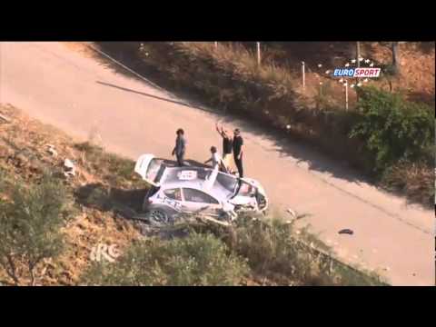 IRC Rally Targa Florio 2012 - SS 8 crash of Craig Breen and co-driver Robert Gareth
