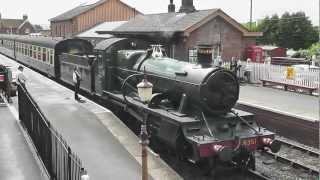 preview picture of video 'West Somerset Railway. 2-6-0 9351 departs from Bishops Lydeard. 3rd August 2012'