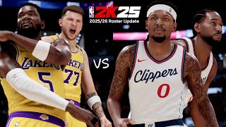 LA Lakers vs LA Clippers | 2025/26 Roster Update | Realistic TV Broadcast Gameplay