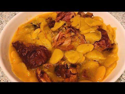 Southern Style Lima Beans with Smoked Neckbones Recipe