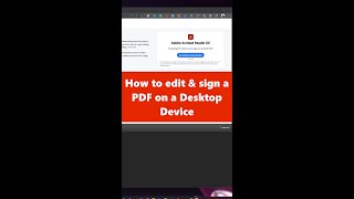 📝 How to edit & sign a PDF on a Desktop Device