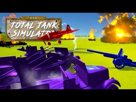 HUGE AA VS FIGHTER + BOMBER PLANE BATTLES! David vs Goliath! - Total Tank Simulator Sandbox Gameplay