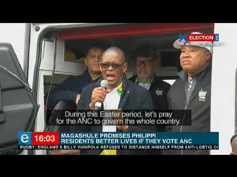 Ace Magashule on the campaign trail in Philippi.