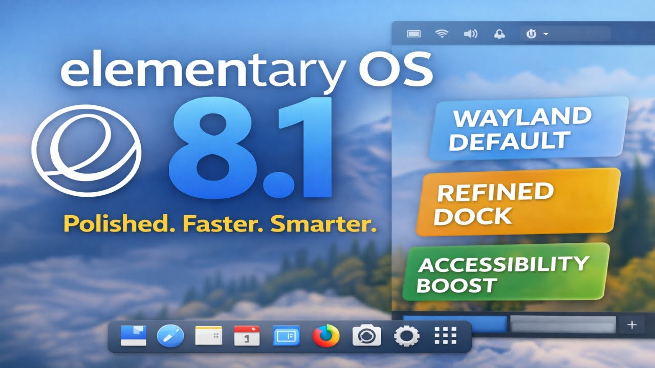 What’s New in elementary OS 8.1 | Wayland by Default, Better Dock & Polished Experience