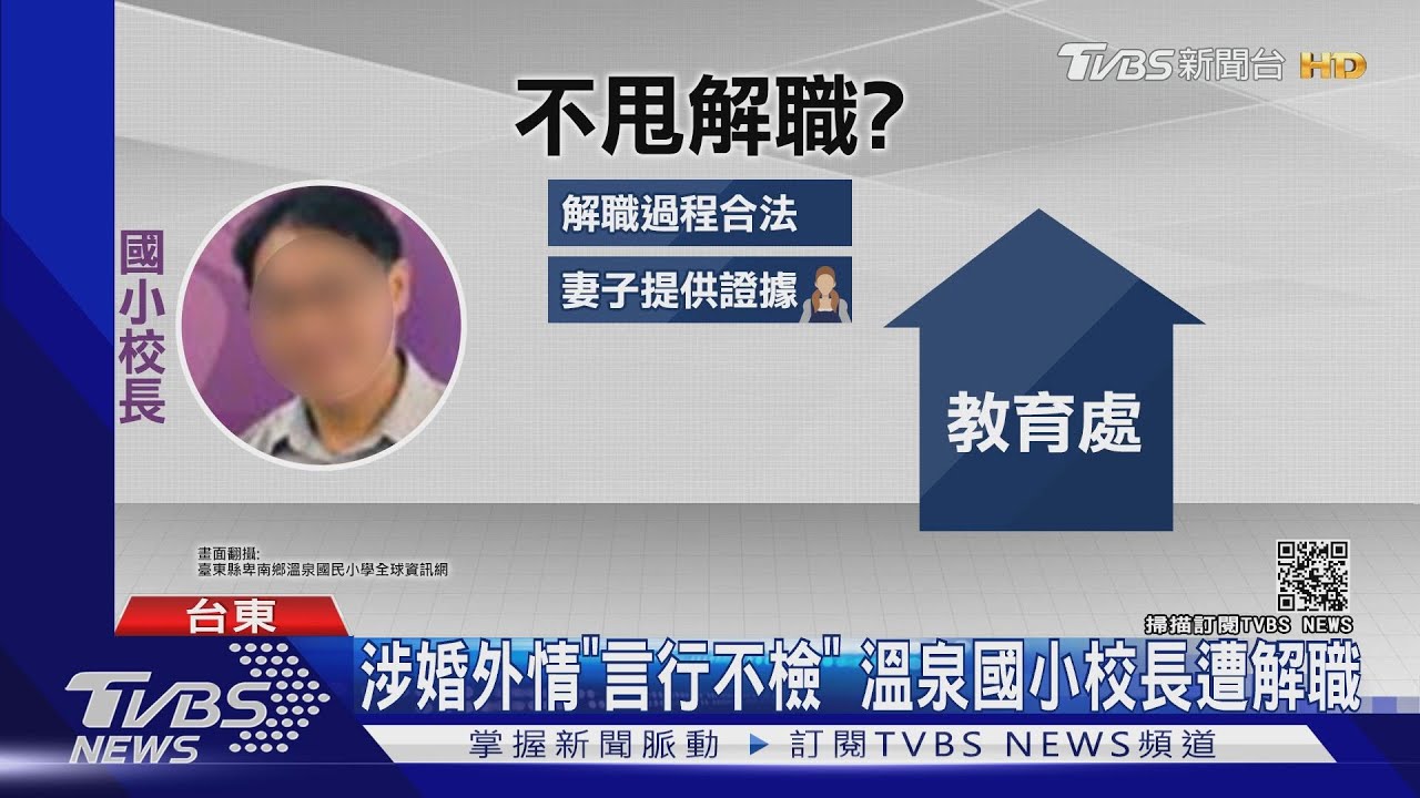 涉婚外情「言行不檢」 台東溫泉國小校長遭解職