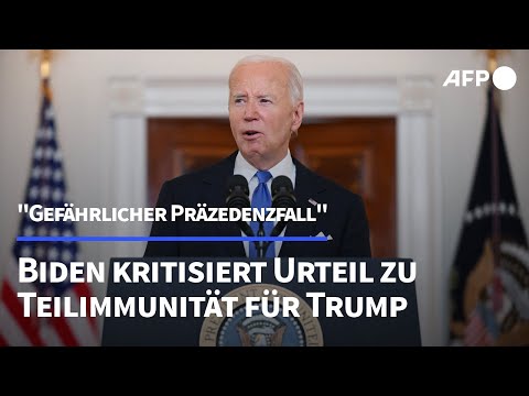 Biden kritisiert Urteil zu Teilimmunität für Trump scharf | AFP