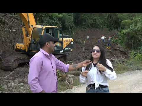 Avances trabajos variante vía a la Bonita, sector la Barquilla, cantón Sucumbíos.