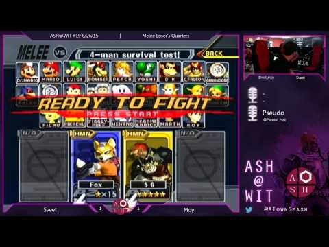 Sveet (Fox) vs Moy (Ganon) - Melee Loser's Semis ASH@WIT 6/26/15