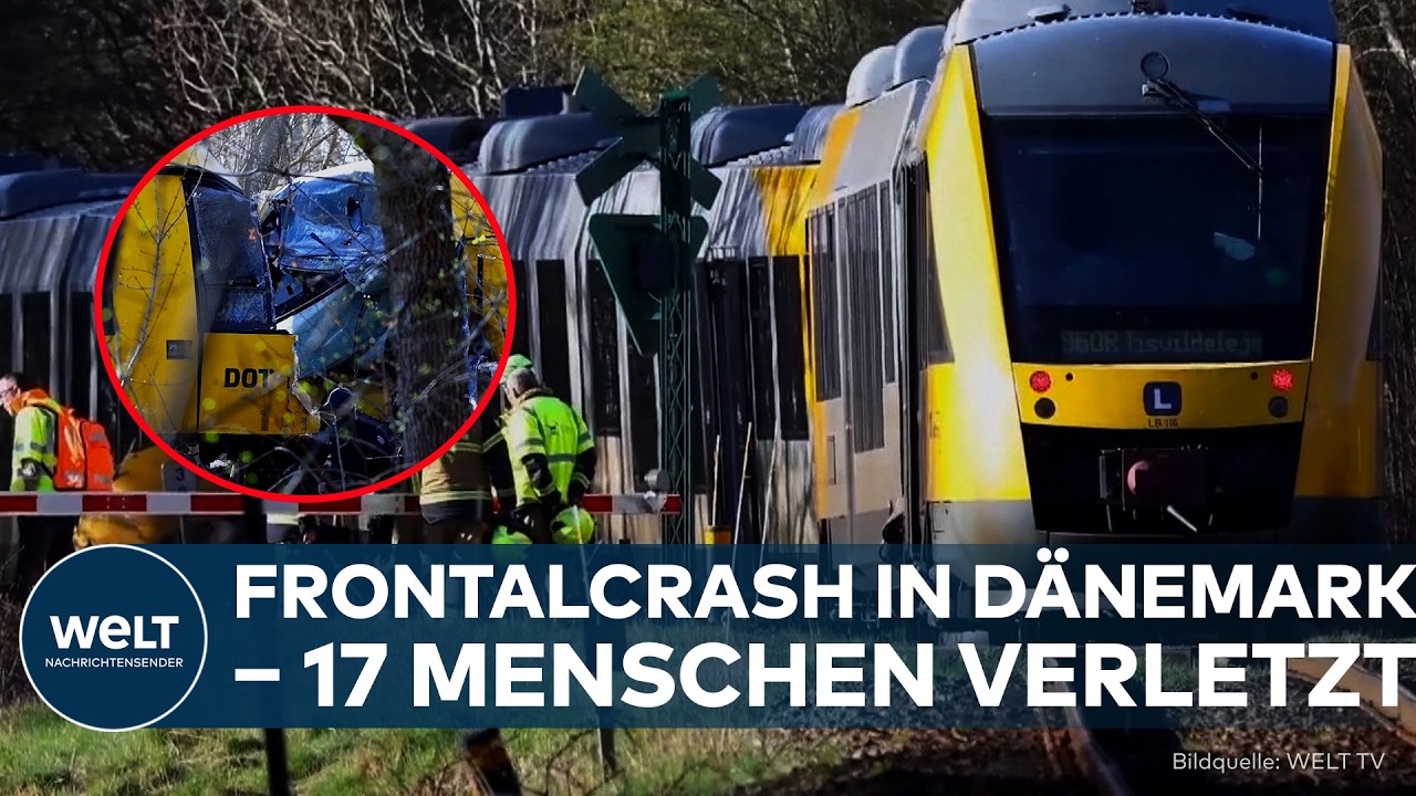 ZUGUNGLÜCK DÄNEMARK: 17 Menschen verletzt – Ursache noch unklar