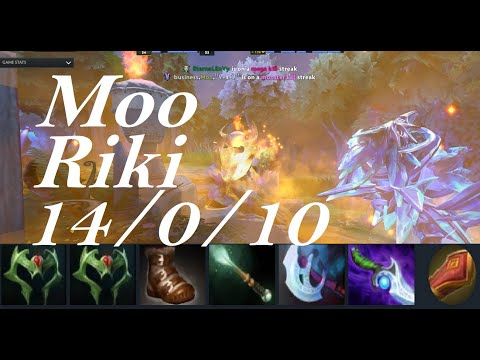 Moo Riki all fights 14 kills highlights! - Thunder Predator vs business associates Game1 - Dota2