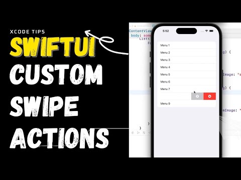 Custom Swipe Actions in SwiftUI Xcode 14 (2022)