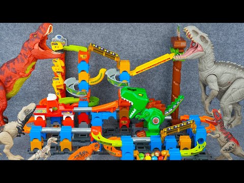 123 Minutes Satisfying with Unboxing Marble Run Big Dinosaur Magnetic ASMR | Review Toys