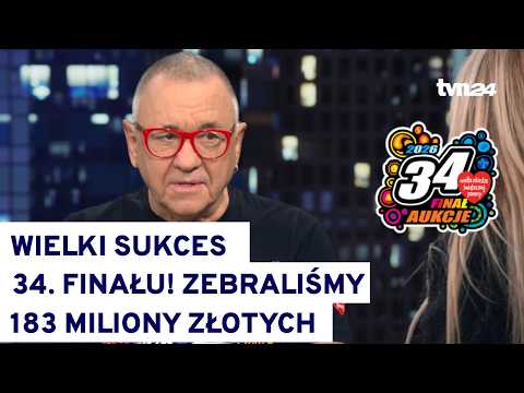 "Rekord już się zdarzył, bo to był mega spokojny finał". Jerzy Owsiak podsumowuje 34. Finał WOŚP