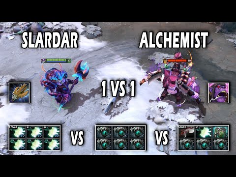 SLARDAR (Bash) vs ALCHEMIST (Chemical Rage) | 1 vs 1 Battle | Who's strong?