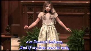 O Mio Babbino Caro by Jackie Evancho with lyric&#39;s and English translation