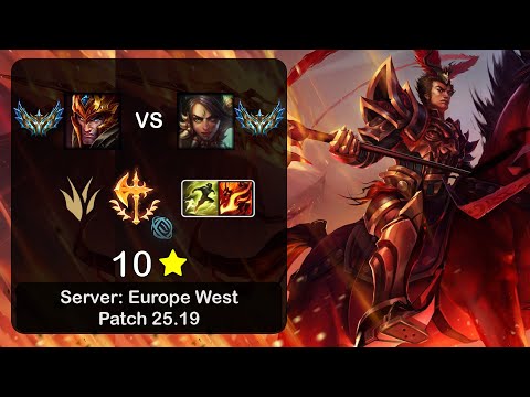 Jarvan IV Jungle vs Nidalee - EUW Challenger - Patch 25.19