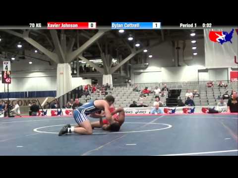 Xavier Johnson vs. Dylan Cottrell at 2013 Junior Nationals - FILA - GR