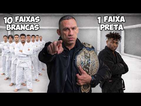 1 BLACK BELT VS 10 WHITE BELTS