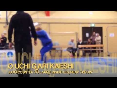 Ouchigari gaeshi JUDO Inside leg reap Counter attack.