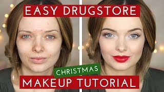 DRUGSTORE Easy Christmas Makeup Tutorial // MyPaleSkin
